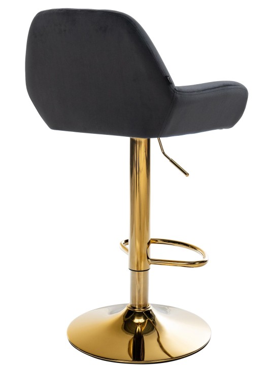 Banqueta alta Braga veludo dourado, preto Banqueta alta Braga veludo dourado, preto