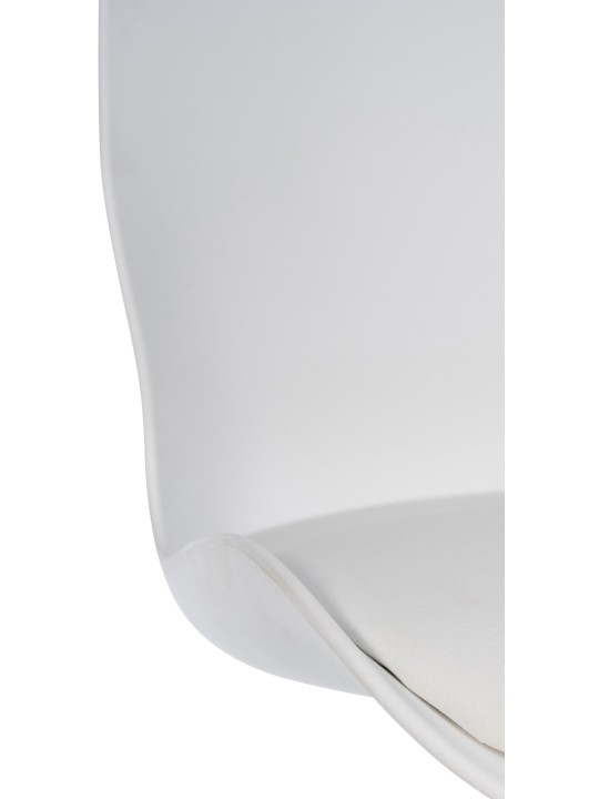 Banqueta alta Gilbert plástico, branco