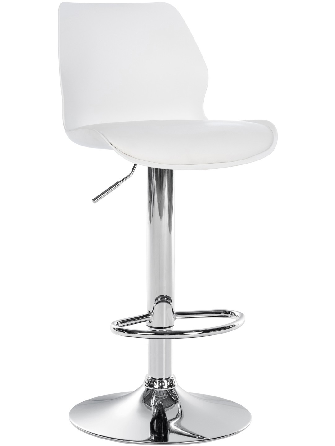 Banqueta alta Gilbert plástico, branco