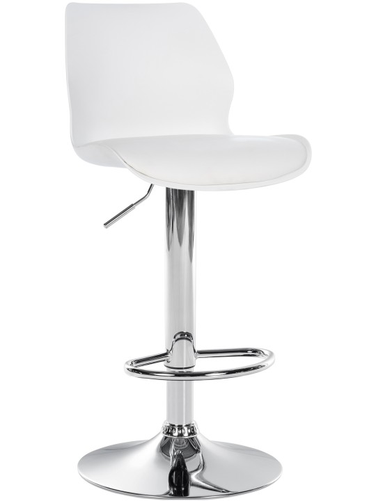 Banqueta alta Gilbert plástico, branco