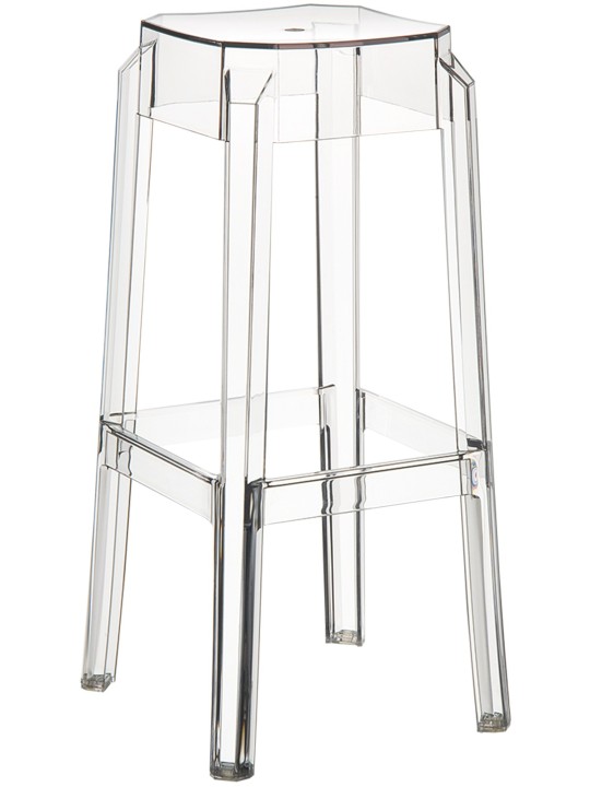 Banqueta alta Fox, transparente
