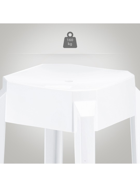 Banqueta alta Fox, branco brilhante Banqueta alta Fox, branco brilhante