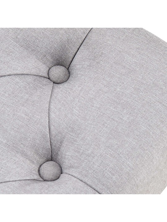 Banco Amun em tecido B100, cinza