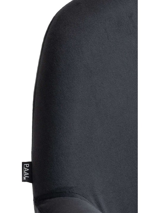 Banqueta alta Braga veludo cromado, preto