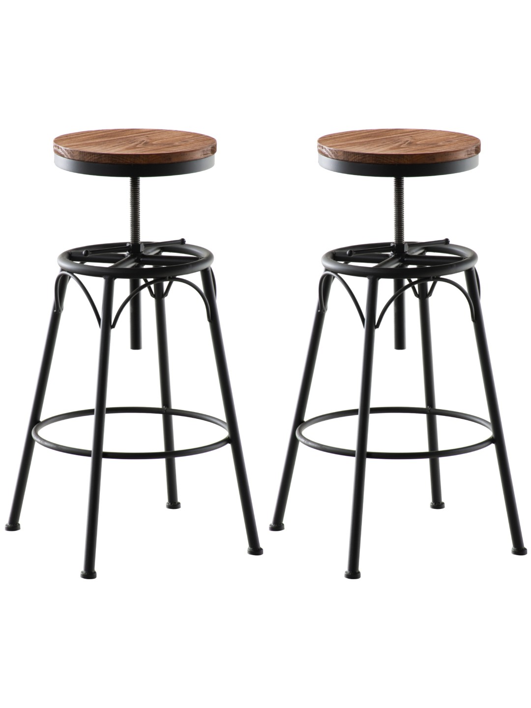 Conjunto de 2 bancos altos Beam, preto