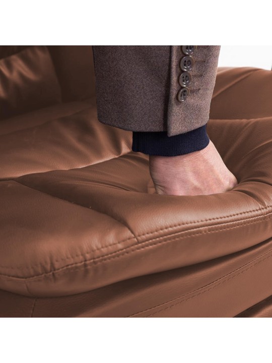 Cadeira de escritório XL Troy, castanho claro