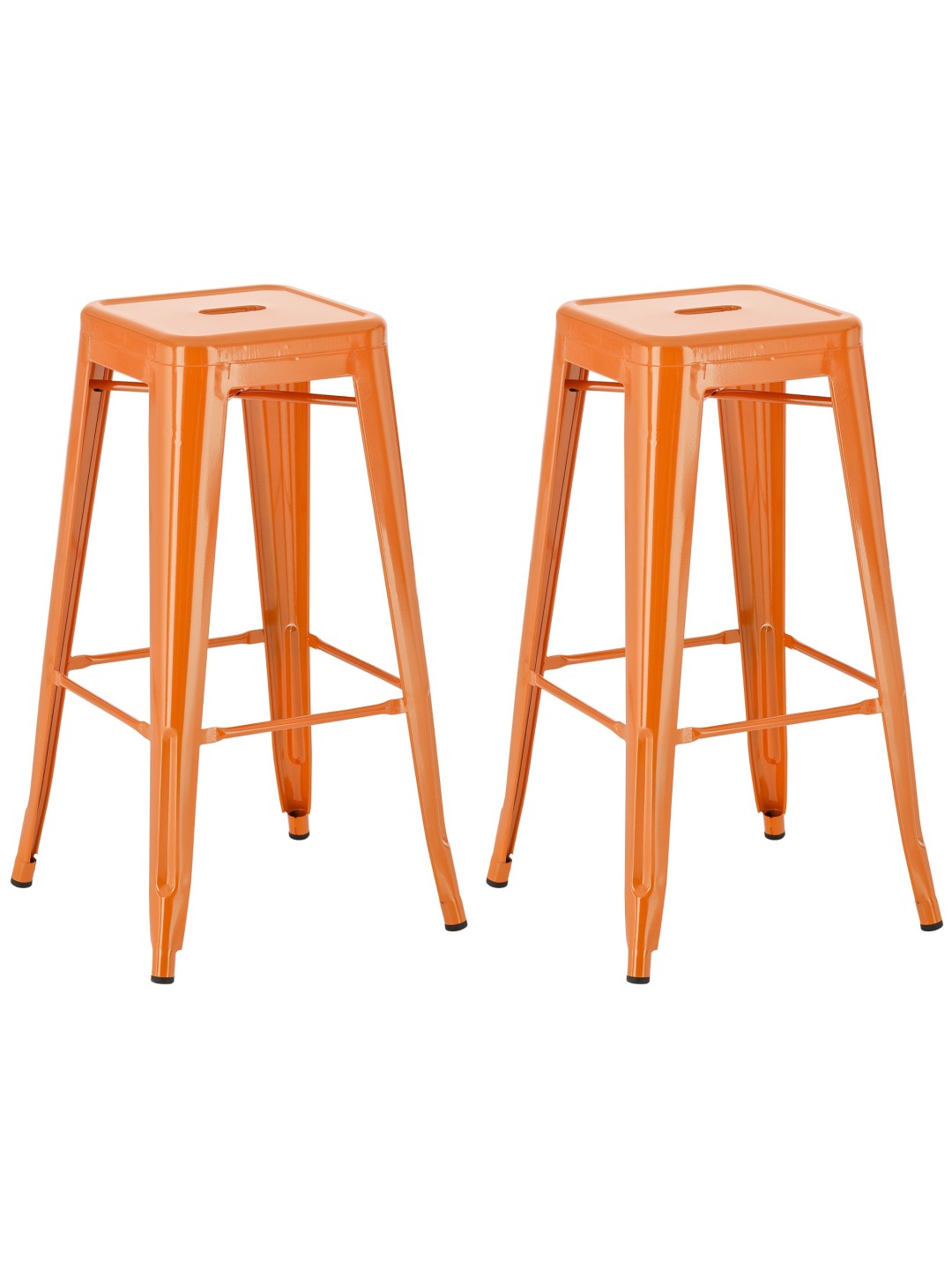 Conjunto de 2 bancos altos Joshua, laranja