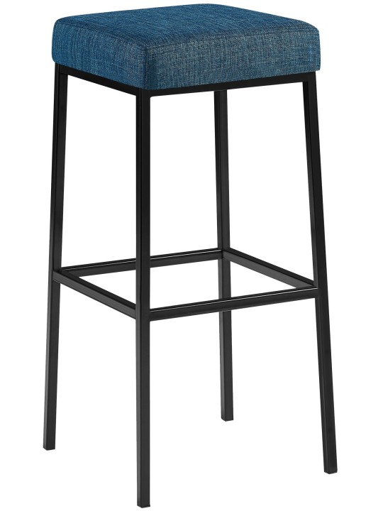 Banqueta alta Montreal B85 tecido, azul