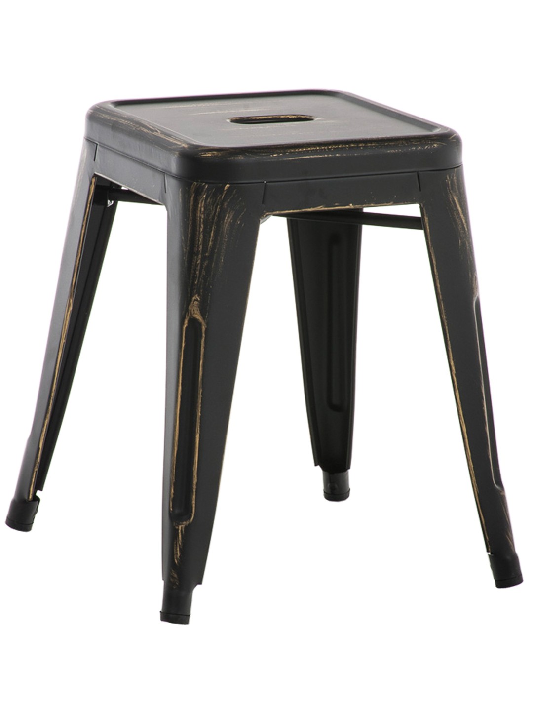 Banqueta Armin antiga, preto-dourado