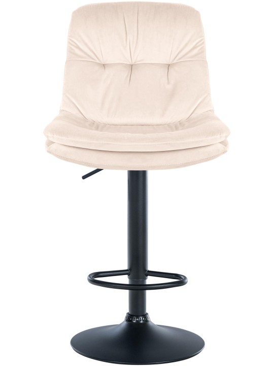 Banqueta alta veludo louro, creme
