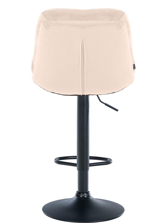 Banqueta alta veludo louro, creme
