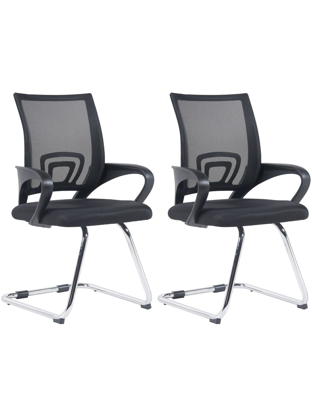 Conjunto de 2 cadeiras para visitantes Eureka, preto