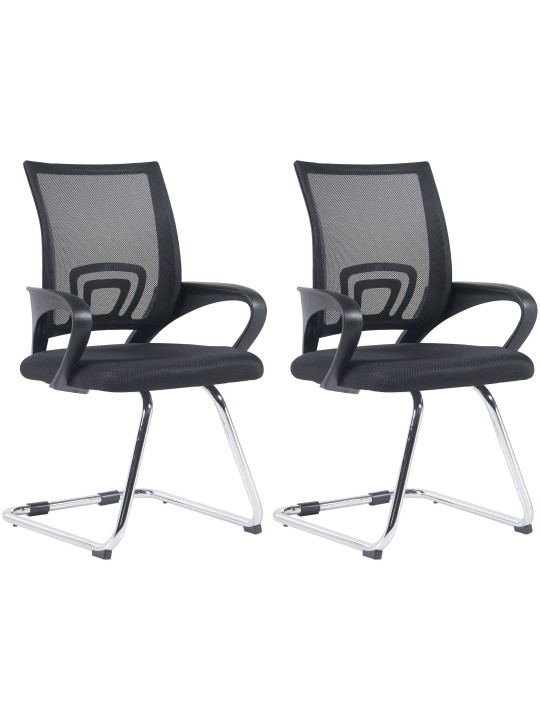 Conjunto de 2 cadeiras para visitantes Eureka, preto