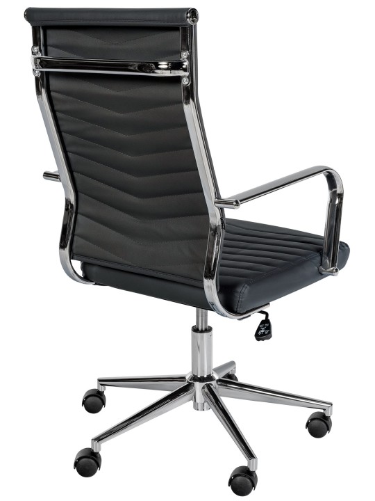 Cadeira de escritório de couro sintético Canby, preto