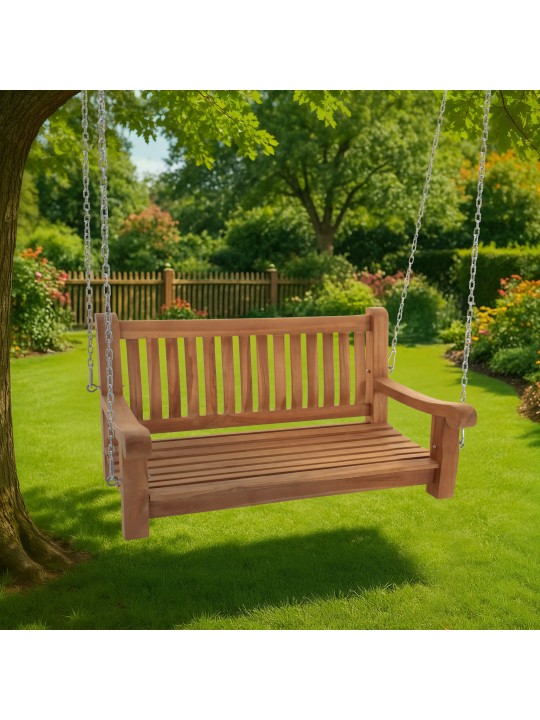 Banco de balanço Joyce 120 cm, teca