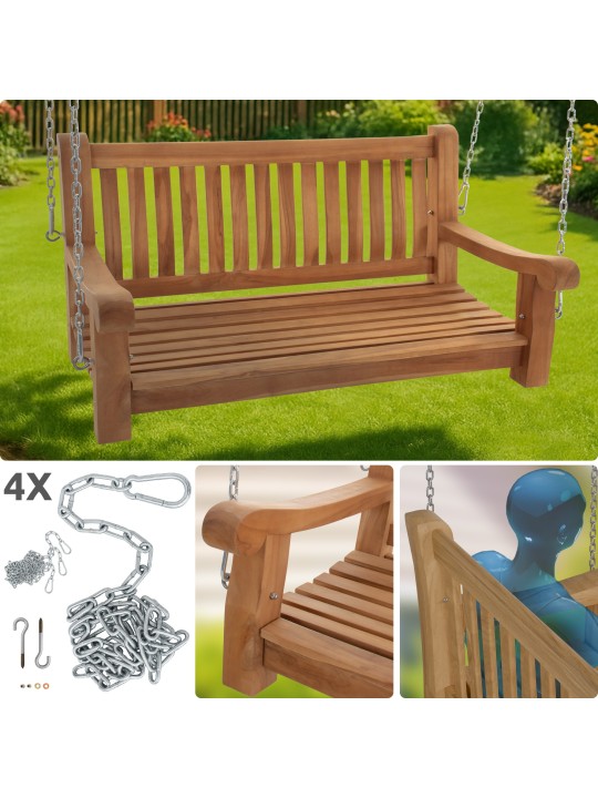 Banco de balanço Joyce 120 cm, teca