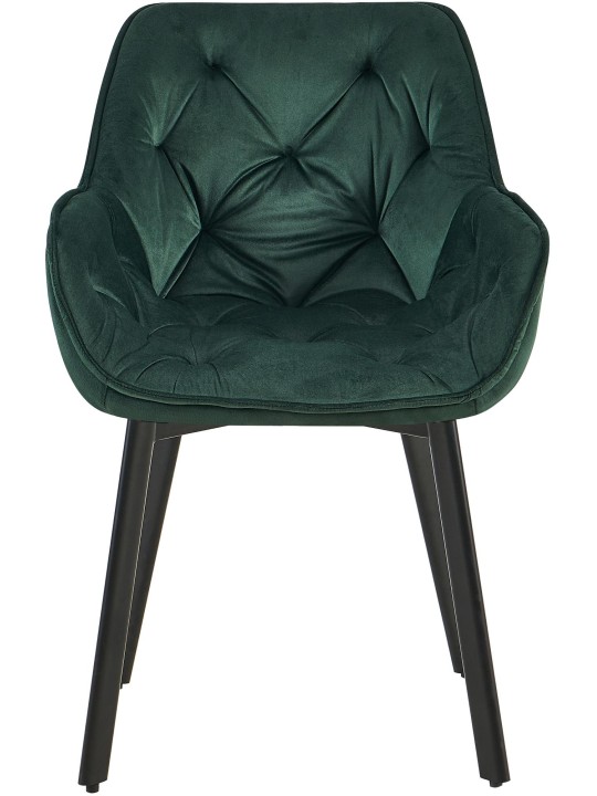 Conjunto de 2 cadeiras de jantar Antigo veludo, verde Conjunto de 2 cadeiras de jantar Antigo veludo, verde