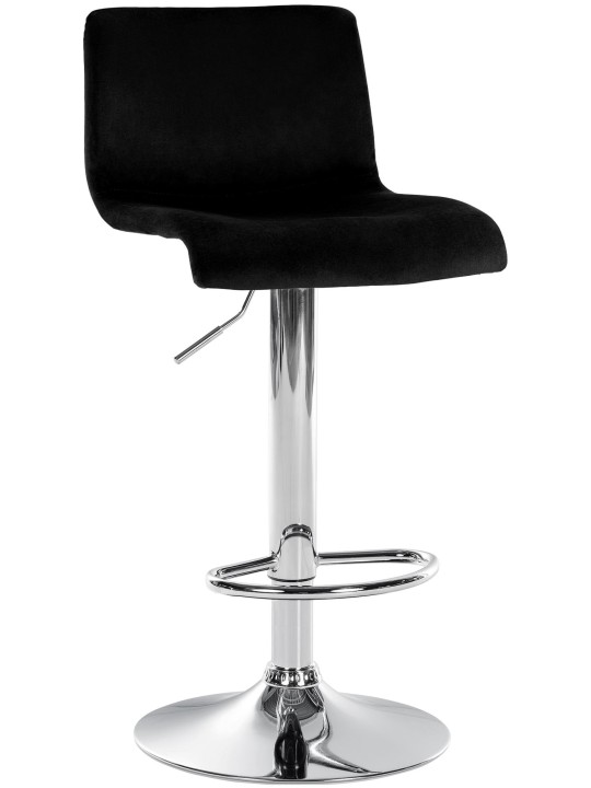 Banqueta alta Hoover veludo C, preto