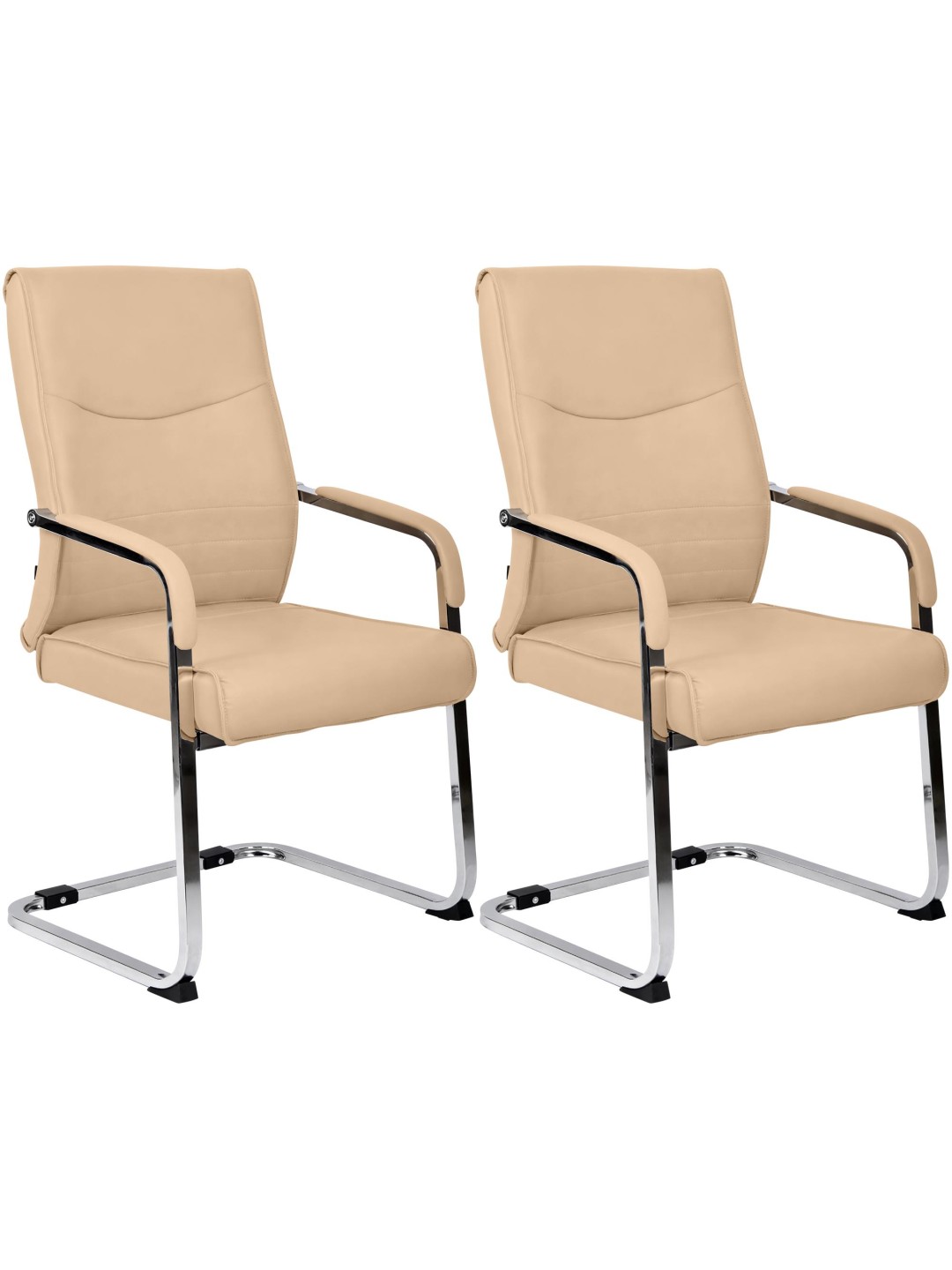 Conjunto de 2 cadeiras para visitantes Hobart, cáqui