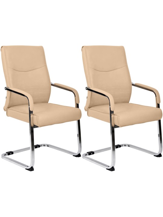 Conjunto de 2 cadeiras para visitantes Hobart, cáqui