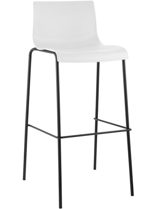 Banqueta alta Hoover com estrutura de 4 pés, branco