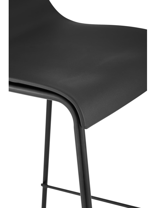 Banqueta alta Hoover com estrutura de 4 pés, preto