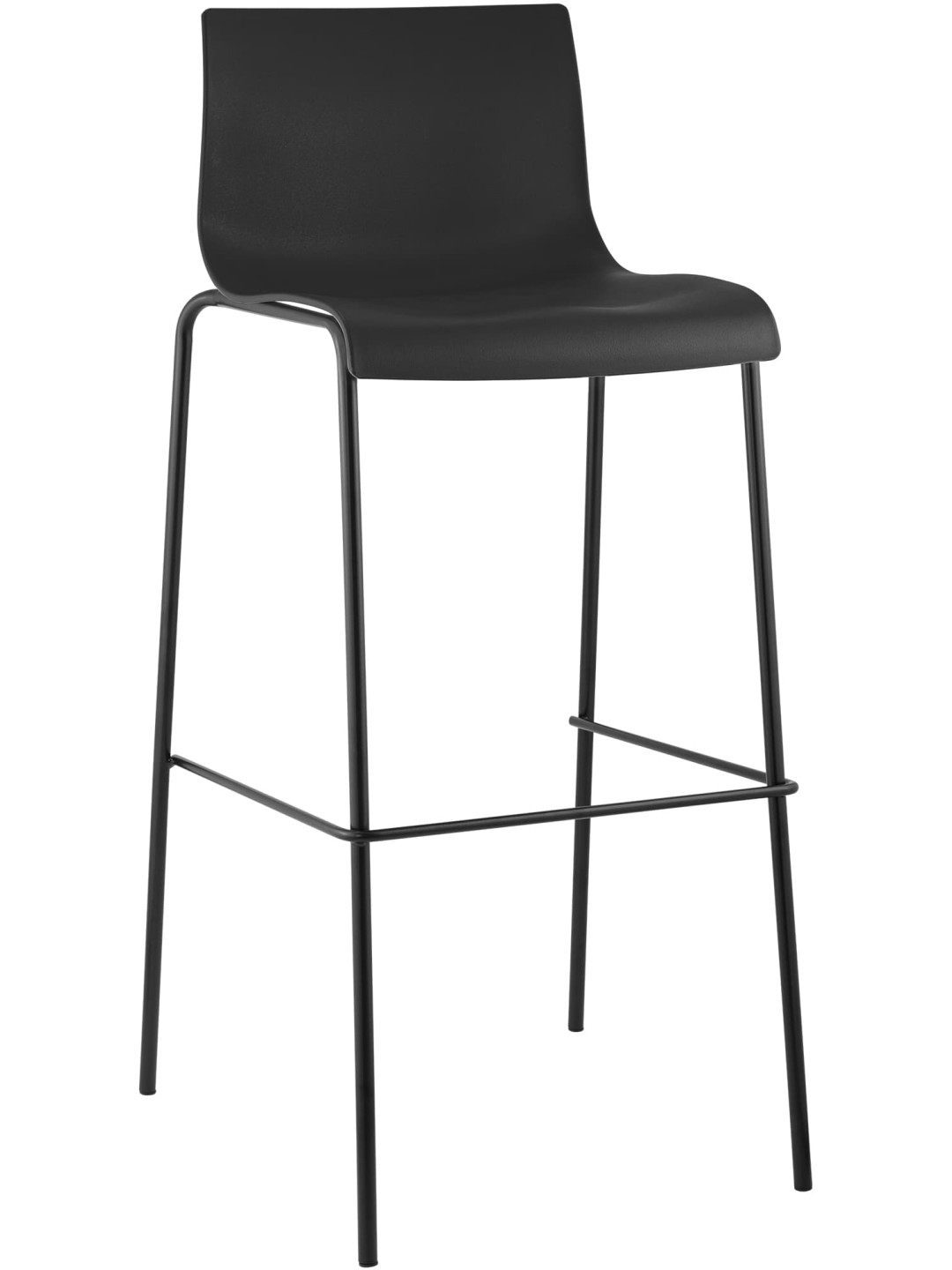 Banqueta alta Hoover com estrutura de 4 pés, preto