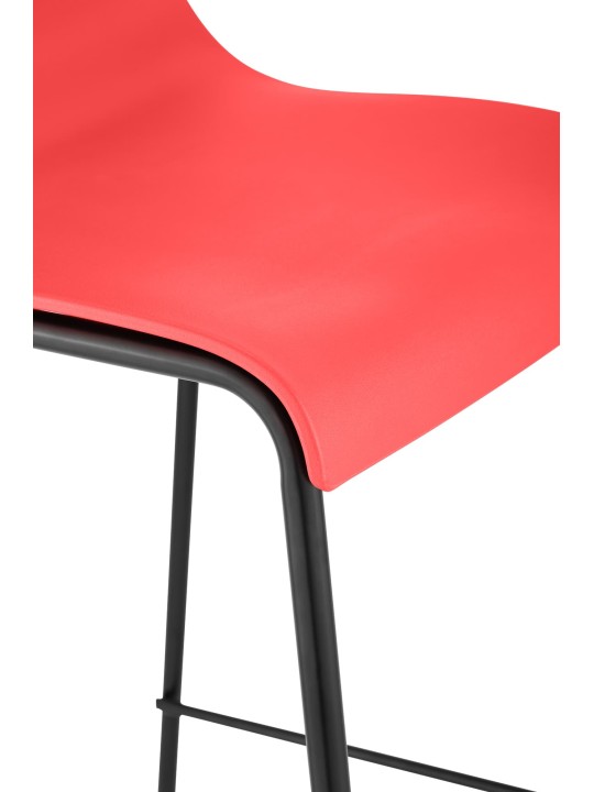 Banqueta alta Hoover com estrutura de 4 pés, vermelho Banqueta alta Hoover com estrutura de 4 pés, vermelho