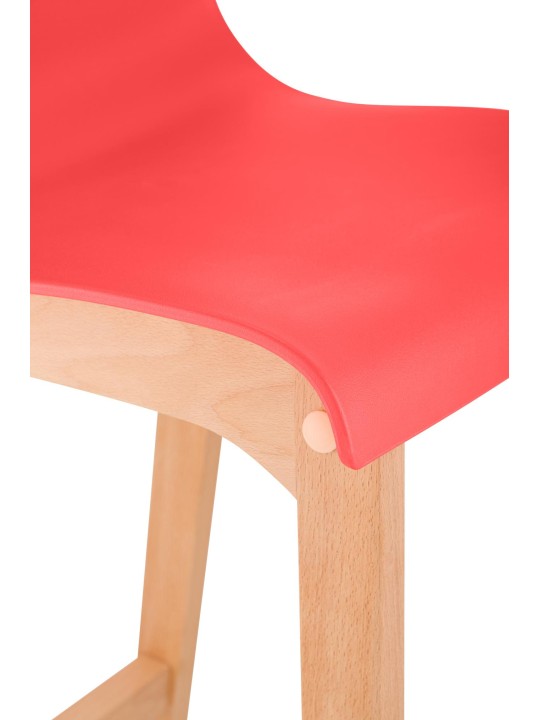 Banqueta alta Hoover Natura estrutura de 4 pés, vermelho Banqueta alta Hoover Natura estrutura de 4 pés, vermelho