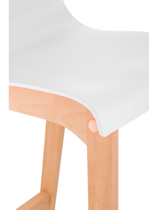 Conjunto de 2 bancos altos Hoover Natura, branco
