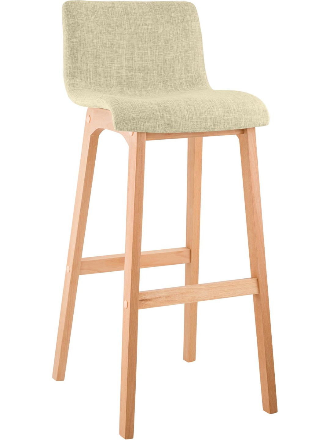 Banqueta alta Hoover tecido Natura, creme