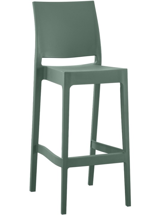 Banqueta de bar Flamur, verde-oliva