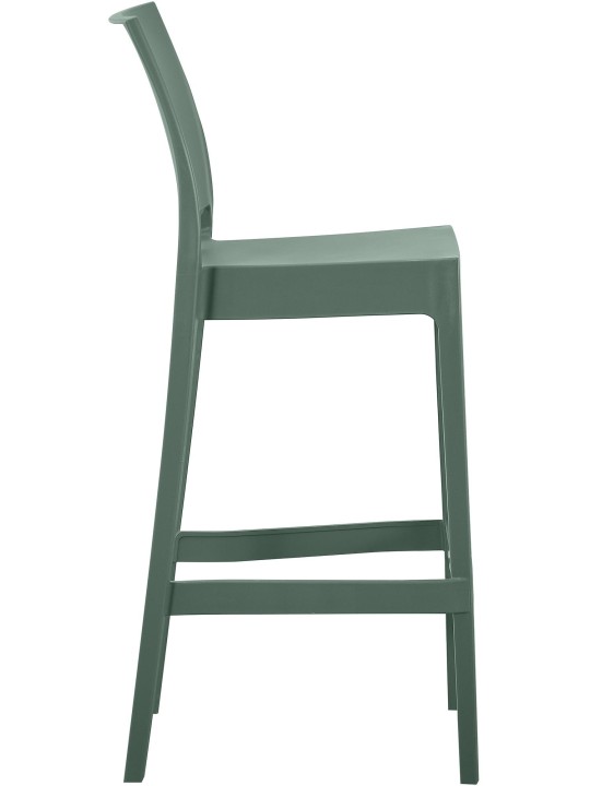Banqueta de bar Flamur, verde-oliva
