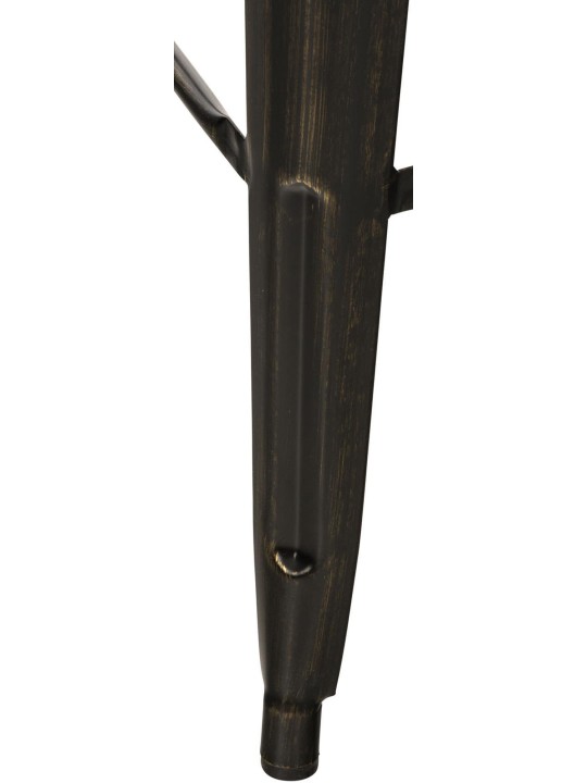 Banqueta alta Mason antiga, preto-dourado