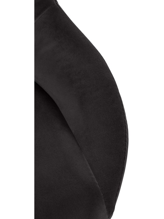 Banco de bar Milet veludo dourado, preto