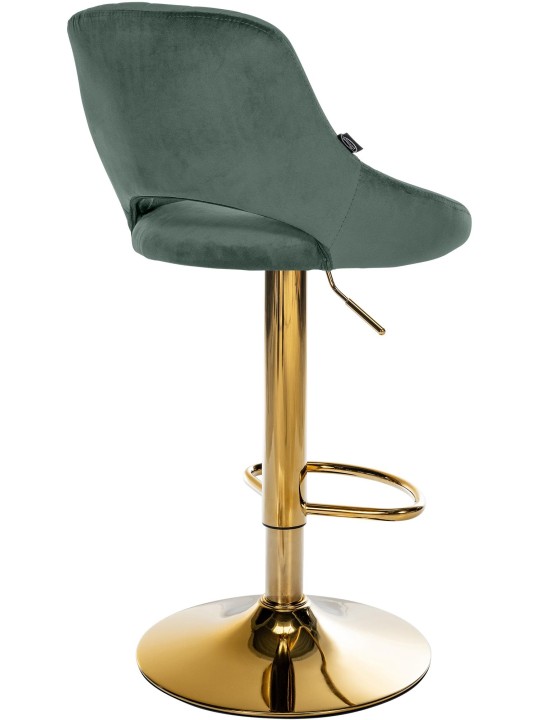 Conjunto de 2 bancos de bar Milet Veludo G, verde