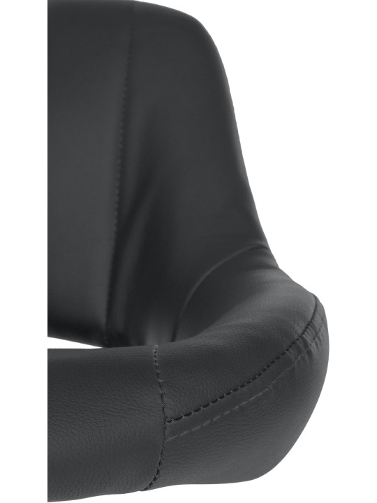 Conjunto de 2 bancos de bar Milet couro sintético G, preto