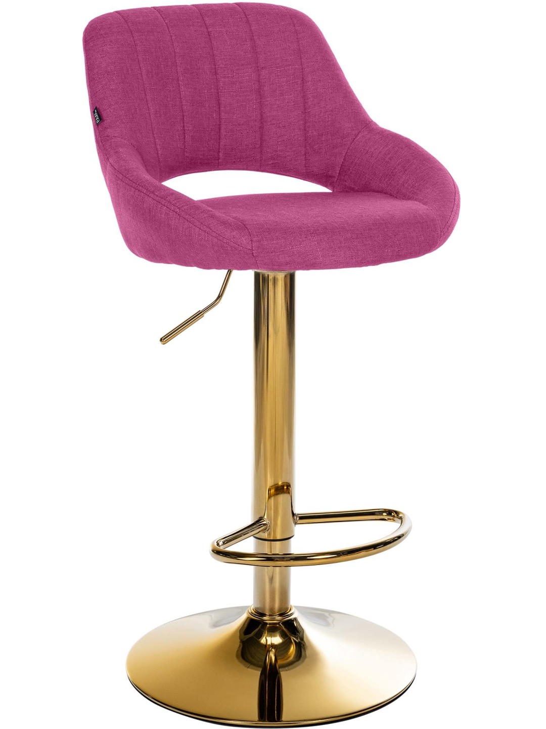 Banqueta de bar Milet tecido dourado, lilás