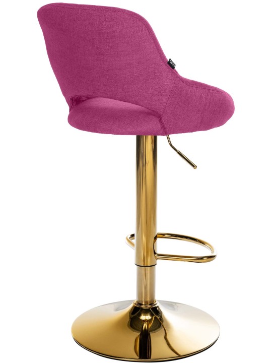 Banqueta de bar Milet tecido dourado, lilás