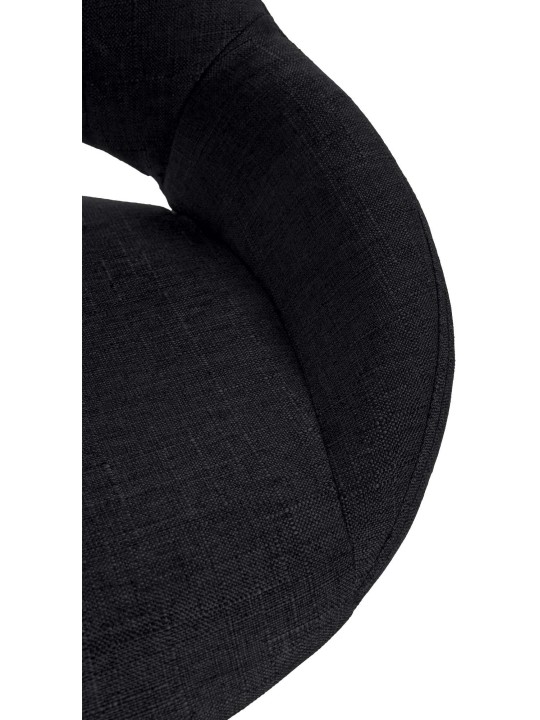 Conjunto de 2 bancos de bar Milet tecido G, preto