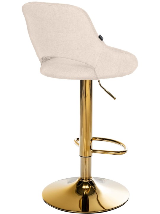 Conjunto de 2 bancos de bar Milet tecido G, creme