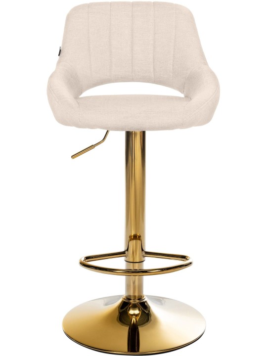 Conjunto de 2 bancos de bar Milet tecido G, creme