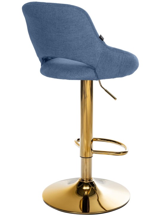 Conjunto de 2 bancos de bar Milet tecido G, azul