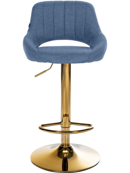 Conjunto de 2 bancos de bar Milet tecido G, azul
