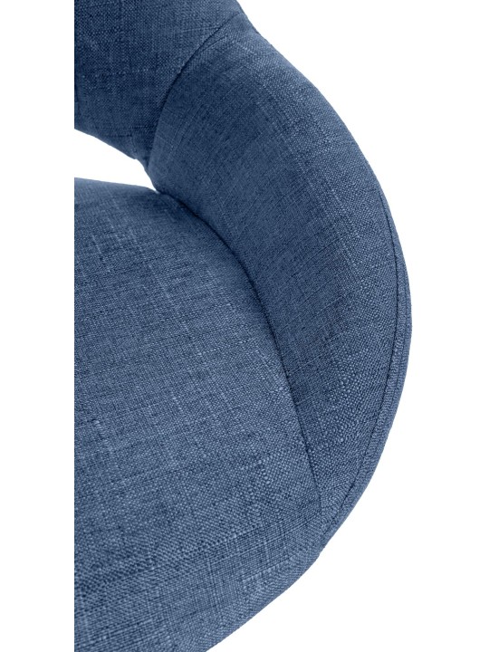 Conjunto de 2 bancos de bar Milet tecido G, azul