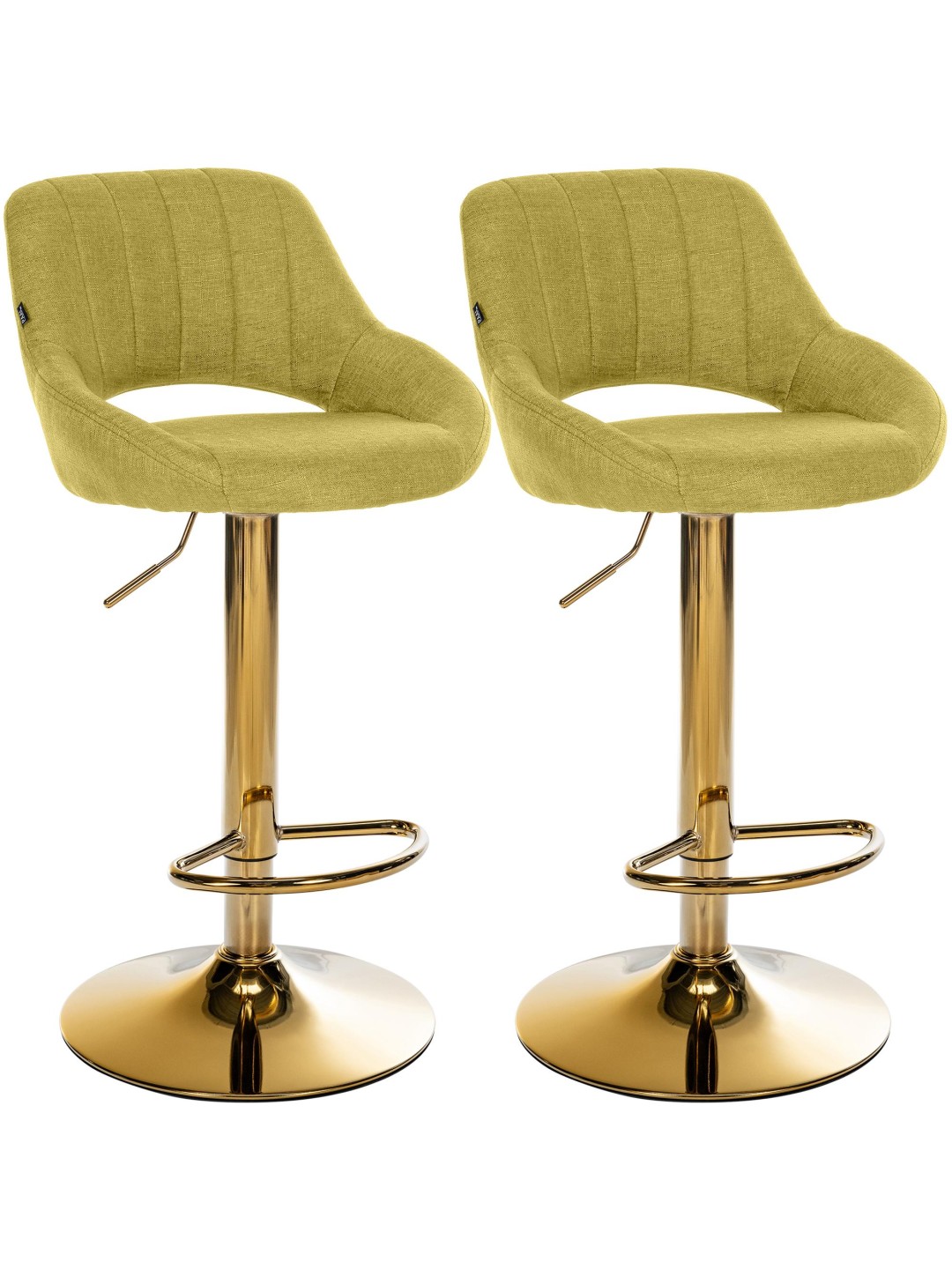 Conjunto de 2 banquetas de bar Milet tecido G, verde