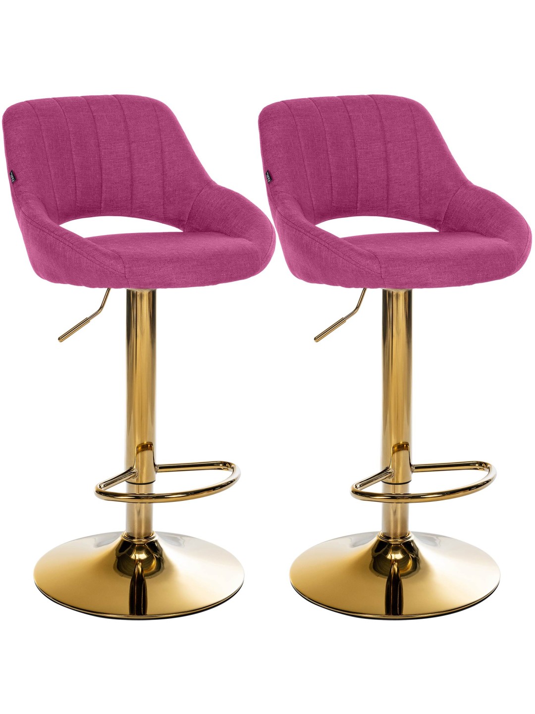 Conjunto de 2 bancos de bar Milet tecido G, lilás