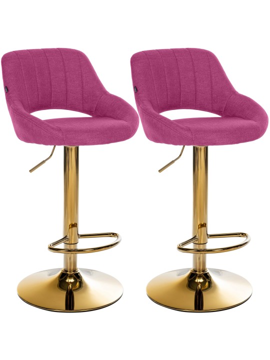 Conjunto de 2 bancos de bar Milet tecido G, lilás