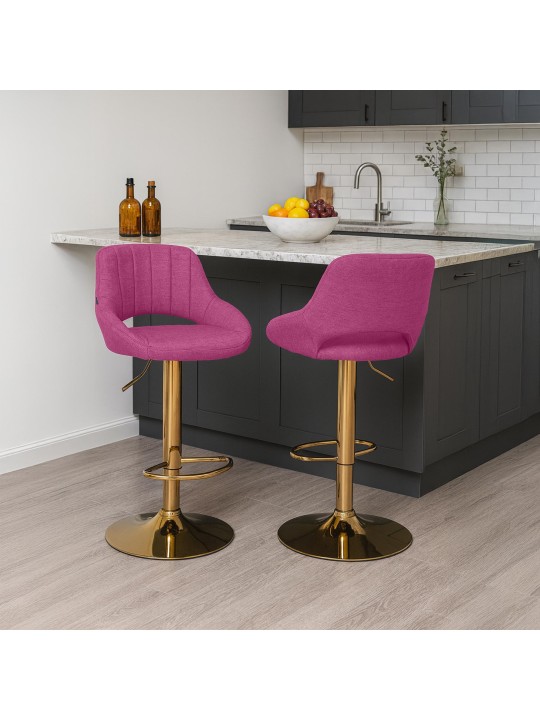Conjunto de 2 bancos de bar Milet tecido G, lilás