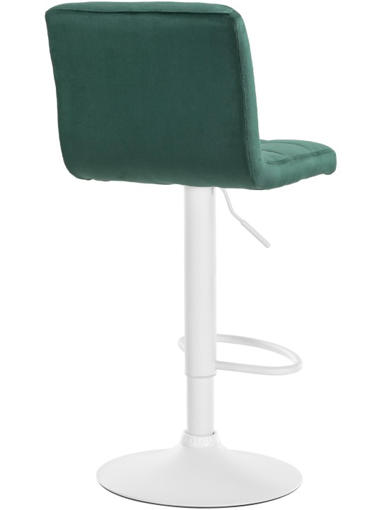 Banqueta de bar Peru veludo branco, verde
